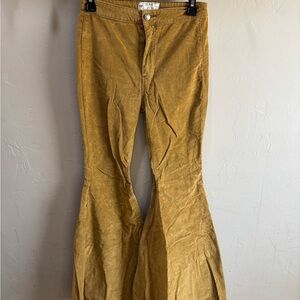 Free People Golden Corduroy Pants